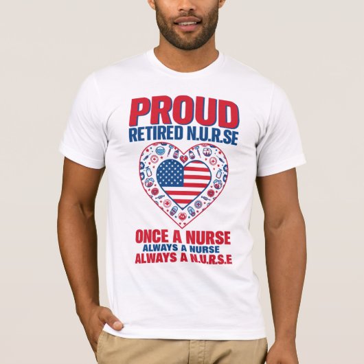 Gepensioneerd Nurse Pride T-shirt (Voorkant)