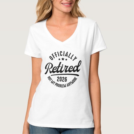Gepensioneerd Officieel Met Pensioen 2026 Grappig T-shirt (Voorkant)
