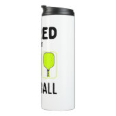 Gepensioneerd om Pickleball Paddles en Ball te spe Thermosbeker (Geroteerd rechts)