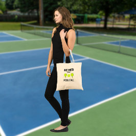 Gepensioneerd om Pickleball Paddles en Ball te spe Tote Bag