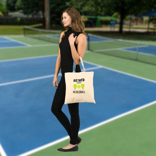 Gepensioneerd om Pickleball Paddles en Ball te spe Tote Bag
