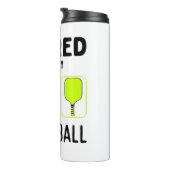 Gepensioneerd om pickleball te spelen thermosbeker (Geroteerd rechts)