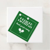 Gepensioneerd om te spelen Pickleball Modern Green Bedankjes Labels (In situ)