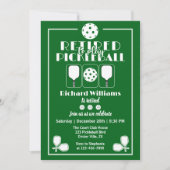 Gepensioneerd om te spelen Pickleball Modern Green Kaart (Voorkant)