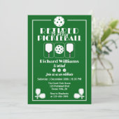 Gepensioneerd om te spelen Pickleball Modern Green Kaart (Staand voorkant)