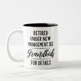 Gepensioneerd onder nieuw beheer Bekijk kleinkinde Tweekleurige Koffiemok