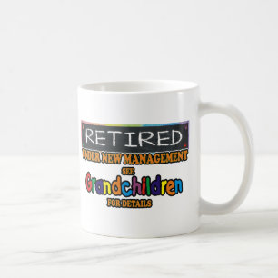 Gepensioneerd onder nieuw beheer koffiemok