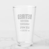 Gepensioneerd onder nieuw beheer Zie vrouw T-shirt Glas (Achterkant)