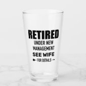 Gepensioneerd onder nieuw beheer Zie vrouw T-shirt Glas (Voorkant)