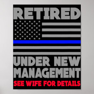 Gepensioneerd onder nieuw management Pensioen dunn Poster