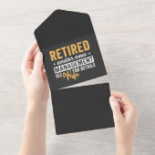 gepensioneerd onder nieuw management zie vrouw voo all in one uitnodiging (Afscheurbaar)