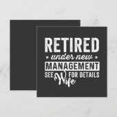gepensioneerd onder nieuw management zie vrouw voo kaart (Voorkant / Achterkant)