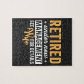 gepensioneerd onder nieuw management zie vrouw voo legpuzzel (Horizontaal)