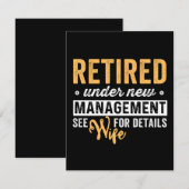 gepensioneerd onder nieuw management zie vrouw voo save the date (Voorkant / Achterkant)