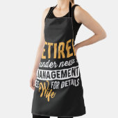 gepensioneerd onder nieuw management zie vrouw voo schort (Insitu)