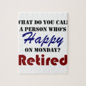 Gepensioneerd op maandag Funny Retire Burn Legpuzzel (Verticaal)