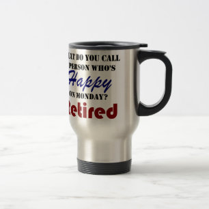 Gepensioneerd op maandag Funny Retire Burn Reisbeker