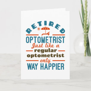 Gepensioneerd Optometrist Grappige Manier Gelukkig Kaart