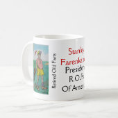 "Gepensioneerd oud art" — Persoonlijk bekertje in  Koffiemok (Voorkant links)