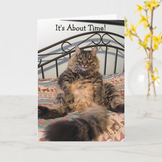 Gepensioneerd over tijd Kimber Cat Kaart (Gele Bloem)