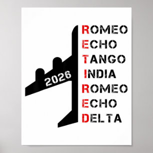 Gepensioneerd perceel 2026 fonetisch alfabet pensi poster