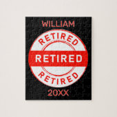 Gepensioneerd plezier! Aangepast pensioengeschenk Legpuzzel (Verticaal)