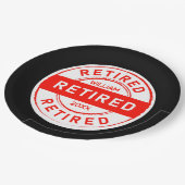 Gepensioneerd plezier! Aangepaste pensioenpartij Papieren Bordje (Gekanteld)