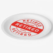 Gepensioneerd plezier! Aangepaste pensioenpartij Papieren Bordje (Gekanteld)
