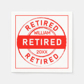 Gepensioneerd plezier! Aangepaste pensioenpartij Servet (Voorkant)