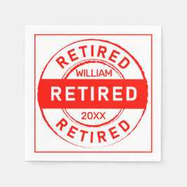 Gepensioneerd plezier! Aangepaste pensioenpartij Servet