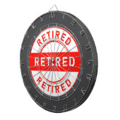 Gepensioneerd plezier! Pensioengift Dartbord (Voorkant Rechts)