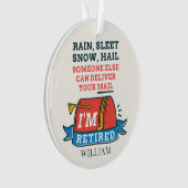 Gepensioneerd Postpersoneel Aangepast opa-pensioen Ornament (voorkant)