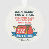 Gepensioneerd Postpersoneel Aangepast opa-pensioen Ornament (achterkant)