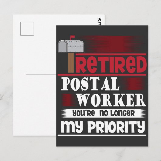 Gepensioneerd Postpersoneel Funny Deliverer Retire Briefkaart (Voorkant / Achterkant)