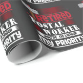 Gepensioneerd Postpersoneel Funny Deliverer Retire Cadeaupapier (Rol Hoek)