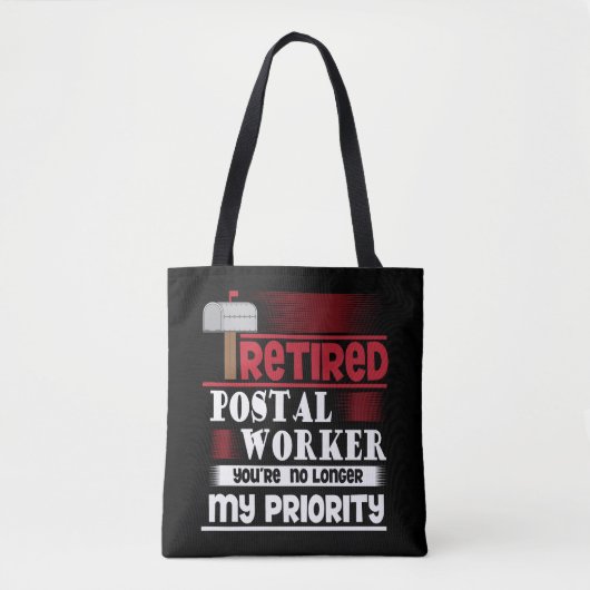 Gepensioneerd Postpersoneel Funny Deliverer Retire Tote Bag (Voorkant)