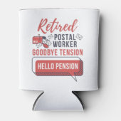 Gepensioneerd Postpersoneel Funny Mailman Retireme Blikjeskoeler (Voorkant)