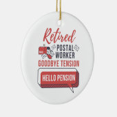 Gepensioneerd Postpersoneel Funny Mailman Retireme Keramisch Ornament (Rechts)