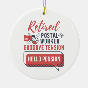 Gepensioneerd Postpersoneel Funny Mailman Retireme Keramisch Ornament