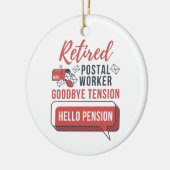 Gepensioneerd Postpersoneel Funny Mailman Retireme Keramisch Ornament (Links)