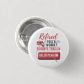 Gepensioneerd Postpersoneel Funny Mailman Retireme Ronde Button 3,2 Cm (Voorkant /achterkant)