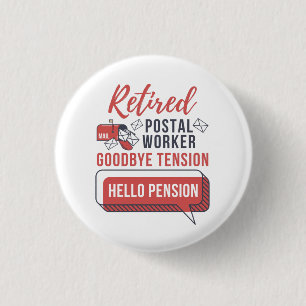 Gepensioneerd Postpersoneel Funny Mailman Retireme Ronde Button 3,2 Cm