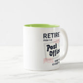 Gepensioneerd postpersoneel in ruste Brivelty Tweekleurige Koffiemok (Voorkant rechts)