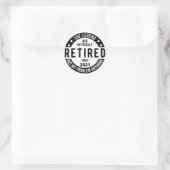 gepensioneerd ronde sticker (Tas)