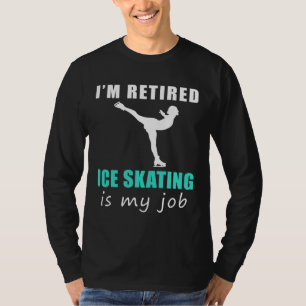"Gepensioneerd schaatser: Glijden in het lachen op T-shirt