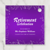 Gepensioneerd schoolleraar feest bedankjes labels (Achterkant)