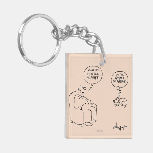 Gepensioneerd Sleutelhanger (Voorkant Links)