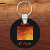 Gepensioneerd Sleutelhanger brandweerman (Voorkant)