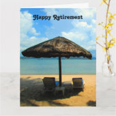 gepensioneerd strand droom groot kaart (Gele Bloem)