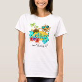 Gepensioneerd strand t-shirt (Voorkant)